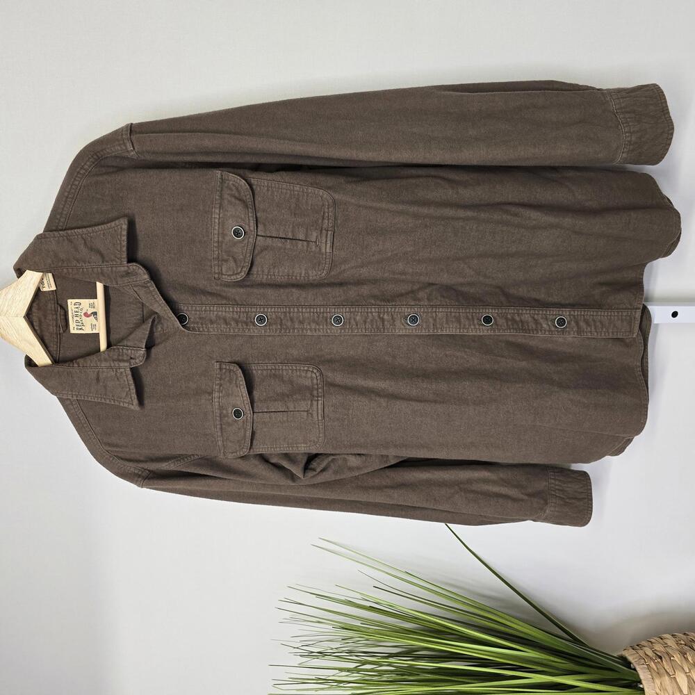 Red Head Brand‎ Co. Men's Brown Flannel Utility Shirt XL